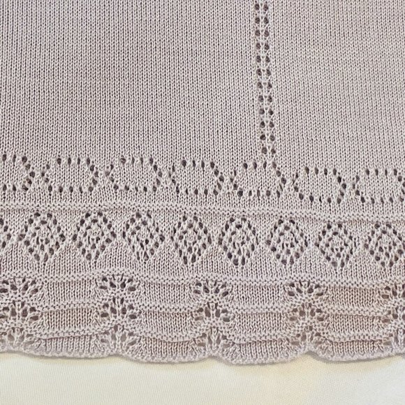 Norton McNaughton Laveder 1 Button Cardigan Sweater Petite Small Women Lace - Picture 5 of 13